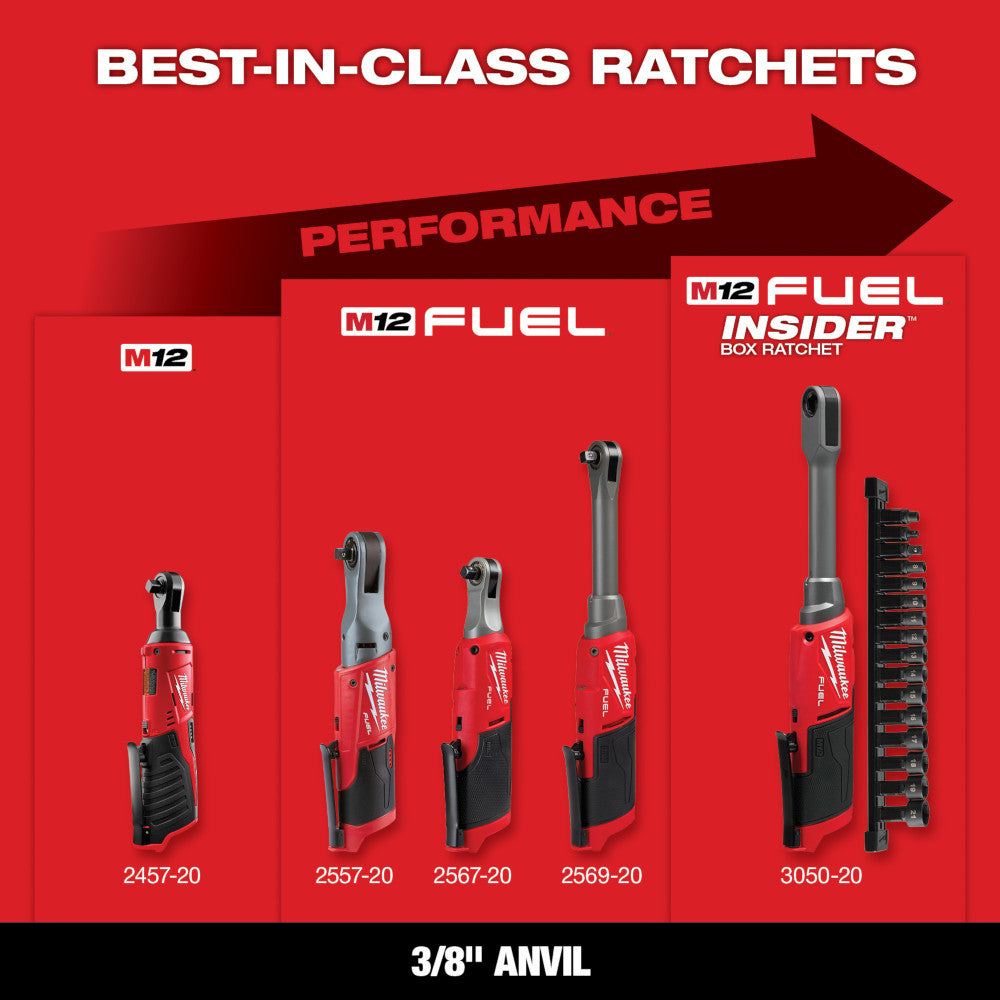 Milwaukee M12 3/8" Sub-Compact Ratchet