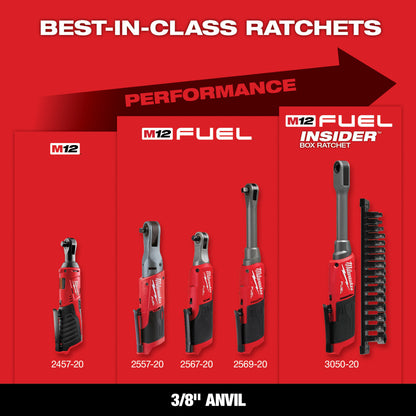 Milwaukee M12 3/8" Sub-Compact Ratchet