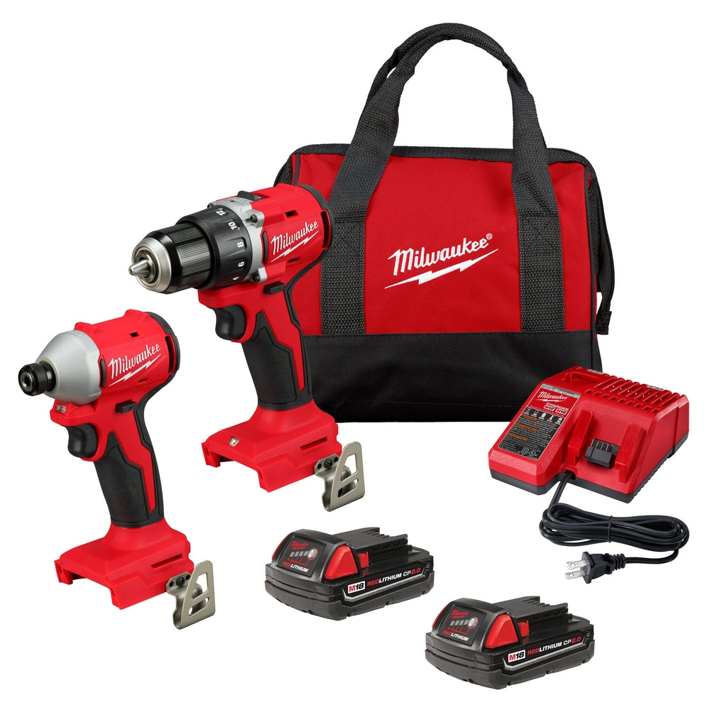 Milwaukee Compact Brushless Combo Kit with Drill Driver & Impact Driver