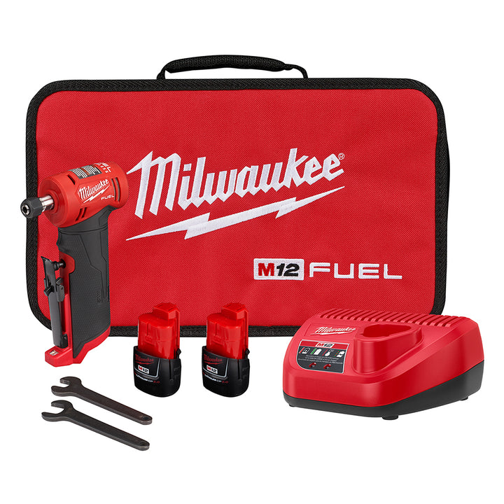 Milwaukee 2 Ah M12 Fuel Lithium-Ion Right Angle Die Grinder Kit