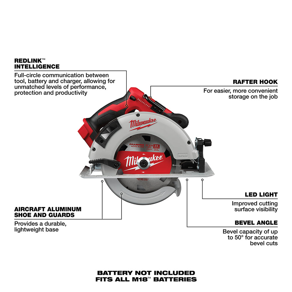 Milwaukee- 2631-20 Brushless 7-1/4" Circular Saw