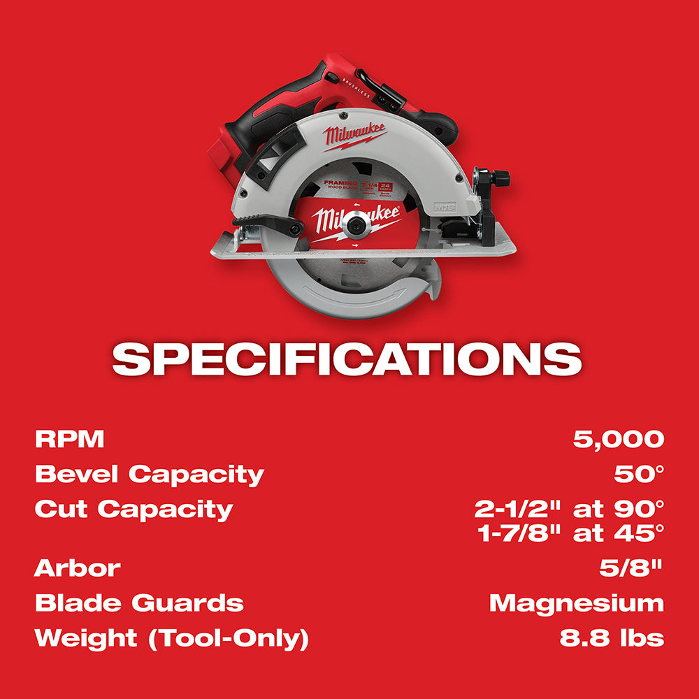 Milwaukee- 2631-20 Brushless 7-1/4" Circular Saw