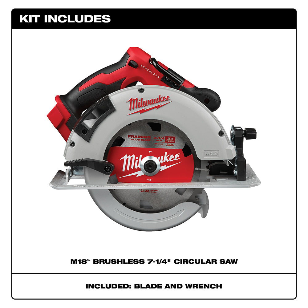 Milwaukee- 2631-20 Brushless 7-1/4" Circular Saw