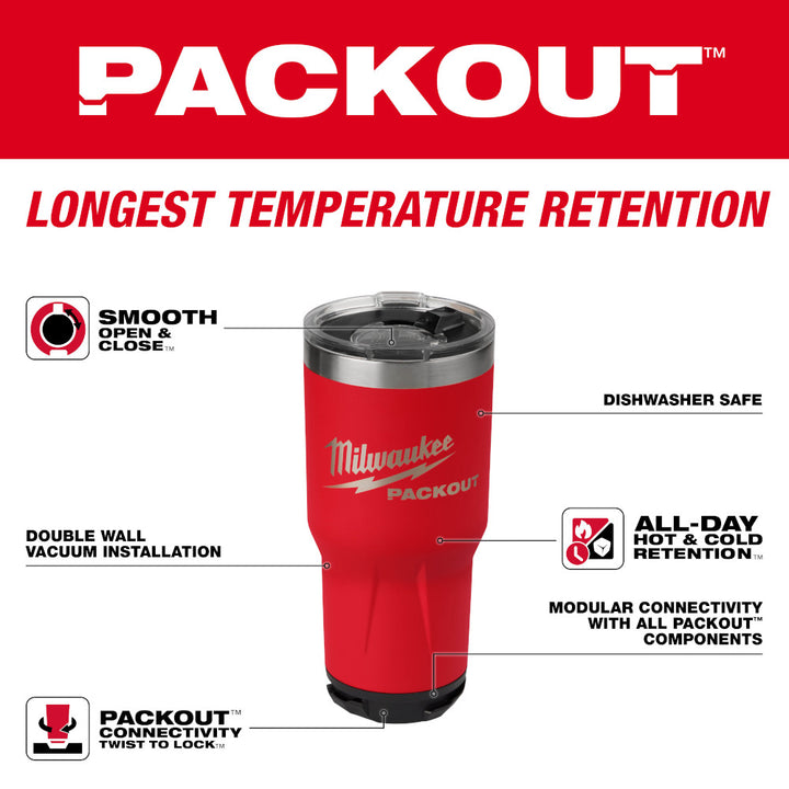 Milwaukee Packout Black 30 oz Tumbler