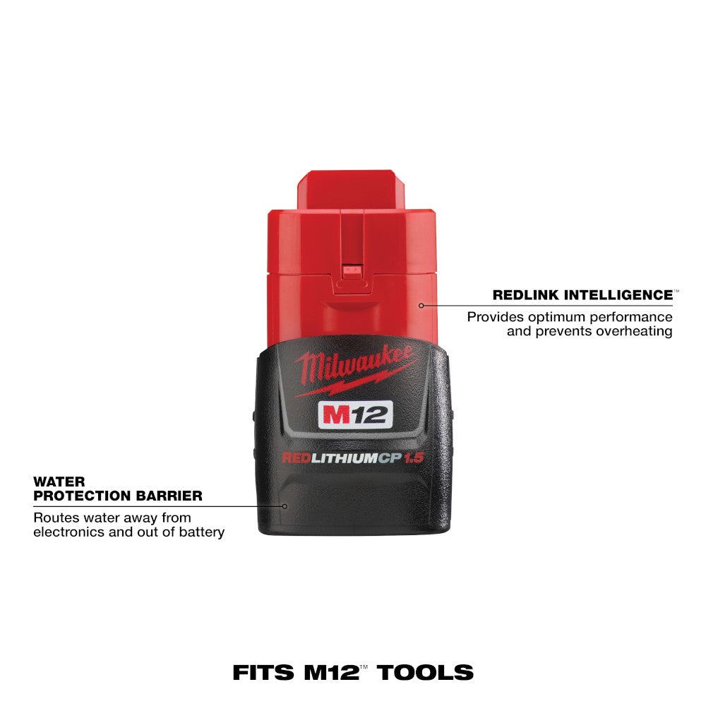 Milwaukee M12 Redlithium 1.5Ah Battery Pack