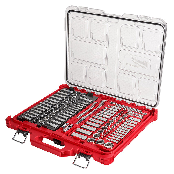 Milwaukee 1/4" & 3/8" Ratchet & Socket Set - SAE -106 PC