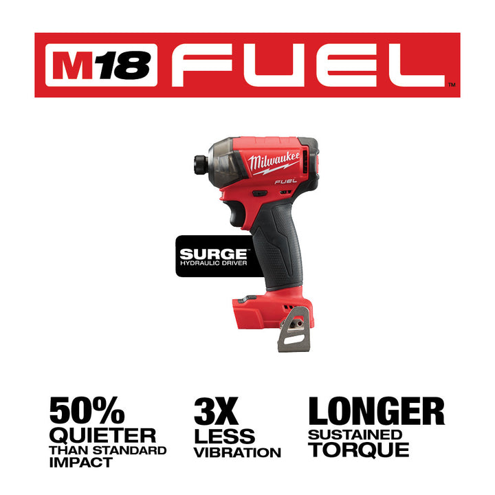 Milwaukee M18 Fuel Surge 1/4" Hex Hydraulic Driver - Tool Only