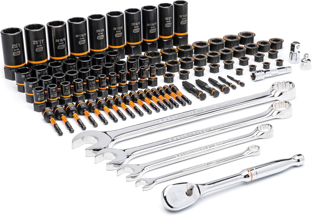 Gearwrench 1/4" 3/8" & 1/2" Drive Drive Bolt Biter Mechanics Tool Set in Foam Storage Tray - 97 Piece