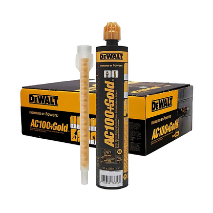 Dewalt AC100 Gold Shot Acrylic Epoxy Adhesive - 12 packs