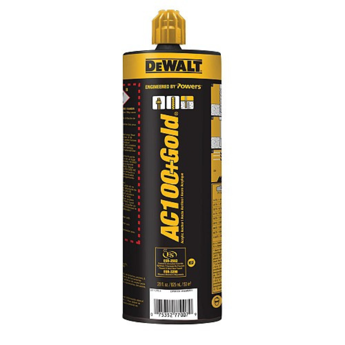 Dewalt AC100 Gold Shot Acrylic Epoxy Adhesive - 12 pack