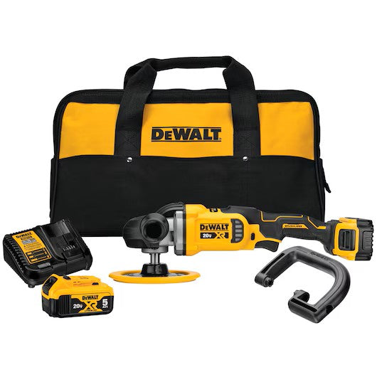 Dewalt 20V MAX XR 7" Variable Rotary Polisher Kit w/ 2 Batterries And Bag