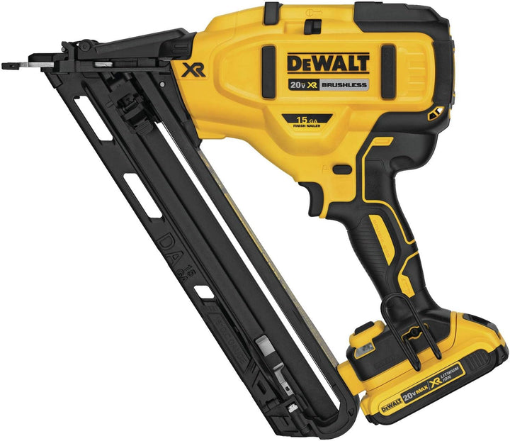 Dewalt 20V Max XR 15 Gauge Angled Finish Nailer (2.0AH) w/ 1 Battery And Bag