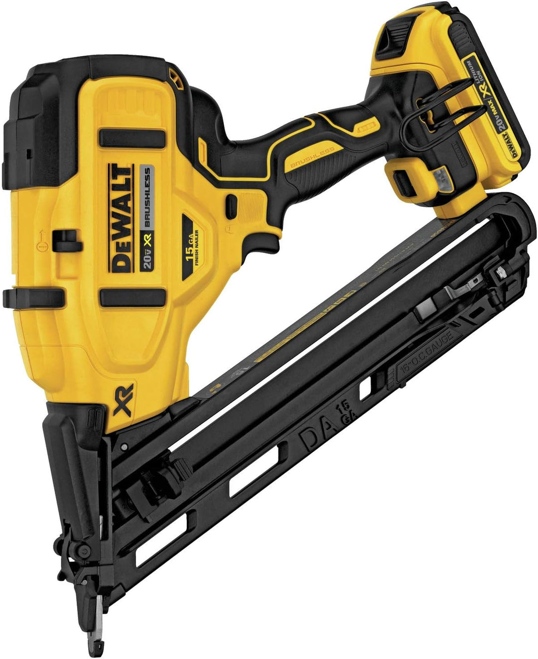 Dewalt 20V Max XR 15 Gauge Angled Finish Nailer (2.0AH) w/ 1 Battery And Bag