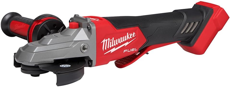 Milwaukee M18 18V Fuel Lithium-Ion 5" Brushless Cordless Flathead Braking Grinder with Paddle Switch - Tool-Only