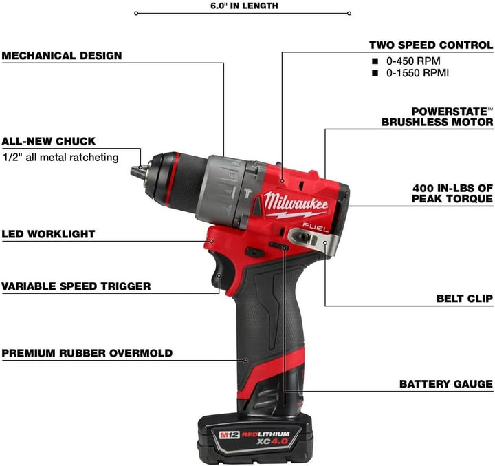 Milwaukee M12 Drill & Impact Kit