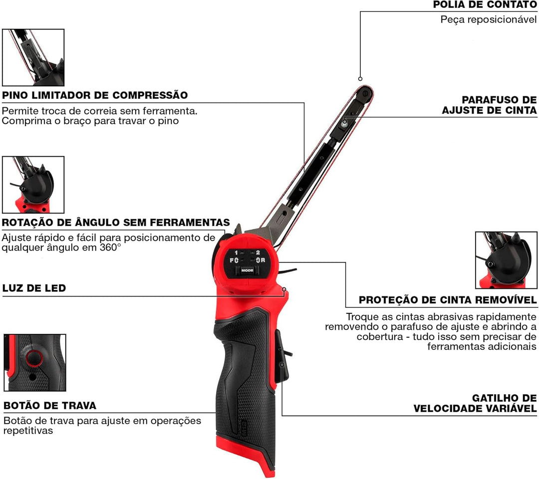 Milwaukee M12 Fuel 1/2" x 18" Band File - Tool Only