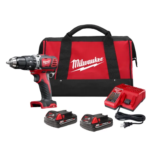 Milwaukee M18 1/2" Compact Hammer Drill - Driver Kit