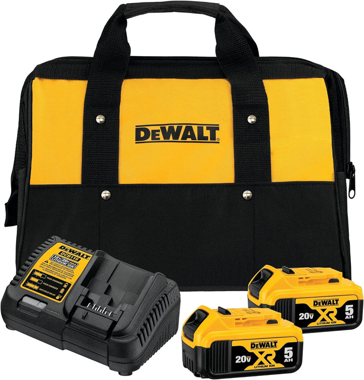 Dewalt 20V Max Starter Kit with 2 Batteries Charger and Bag