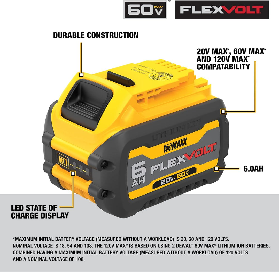 Dewalt 20/60V Max Flexvolt 6.0 Ah Battery Pack