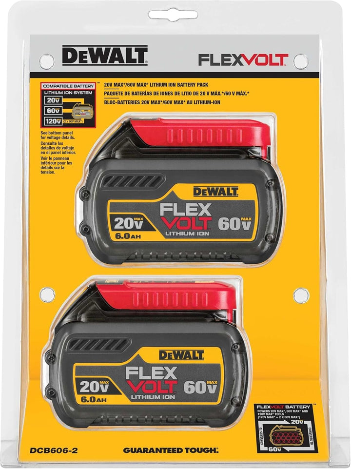 Dewalt 20/60V Max Flexvolt 6.0 Ah Battery Dual Pack