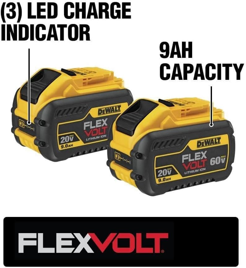 Dewalt 20V/60V Max Flexvolt 9.0Ah Battery- 2 Pack