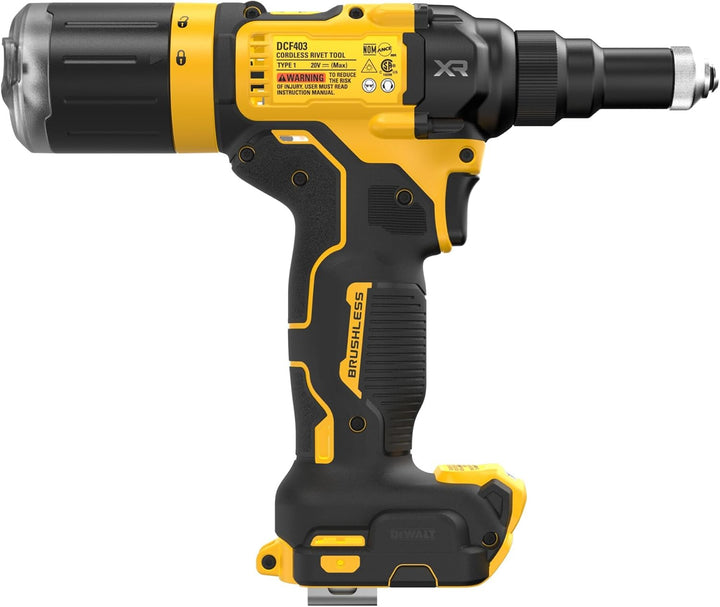 Dewalt 3/16" 20V Max XR Brushless Cordless Rivet Tool - Tool Only