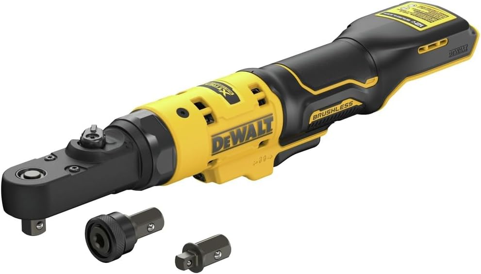 Dewalt 12V Max Xtreme Clé à cliquet sans fil 3/8" et 1/4" à tête scellée sans balai - Outil seul