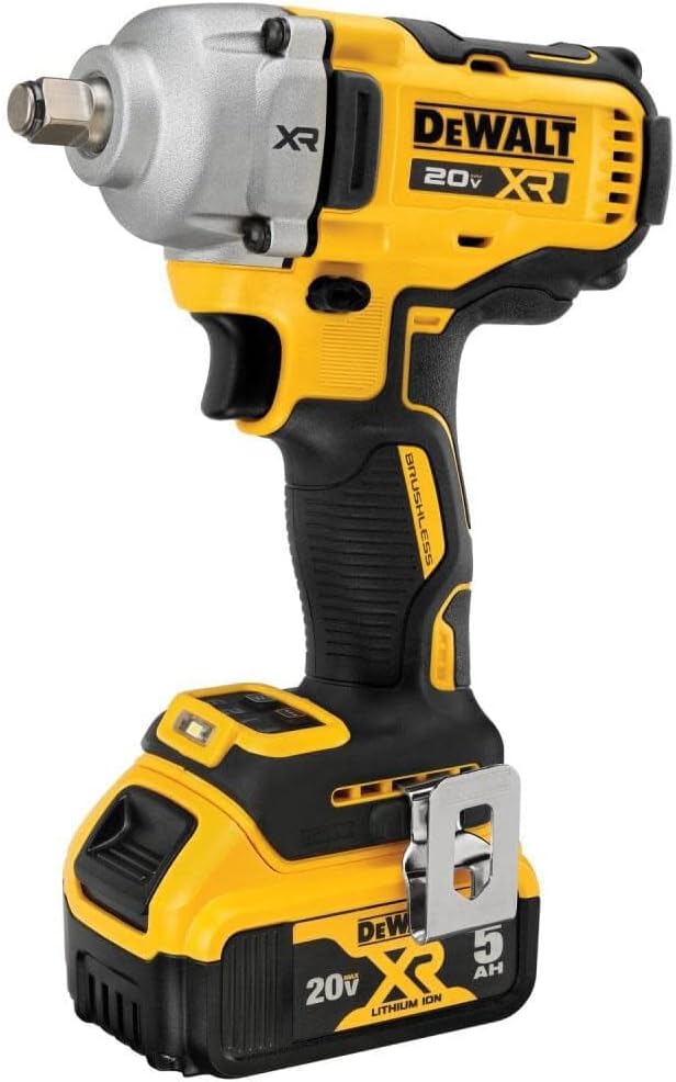 Dewalt 20V MAX* XR® 1/2 in. Mid-Range Impact Wrench Kit with Hog Ring Anvil