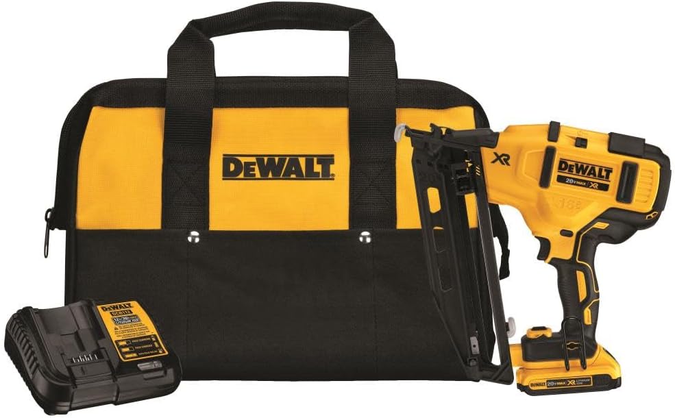 Dewalt 20V Max Cordless 16 Gallon Angled Finish Nailer Set