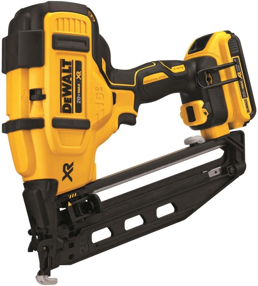 Dewalt 20V Max Cordless 16 Gallon Angled Finish Nailer Set