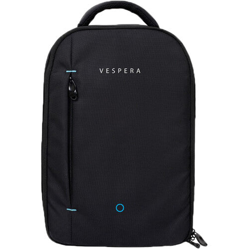 Vaonis Vespera Foam Padded Backpack with Storage Space Straps and Pockets - Black