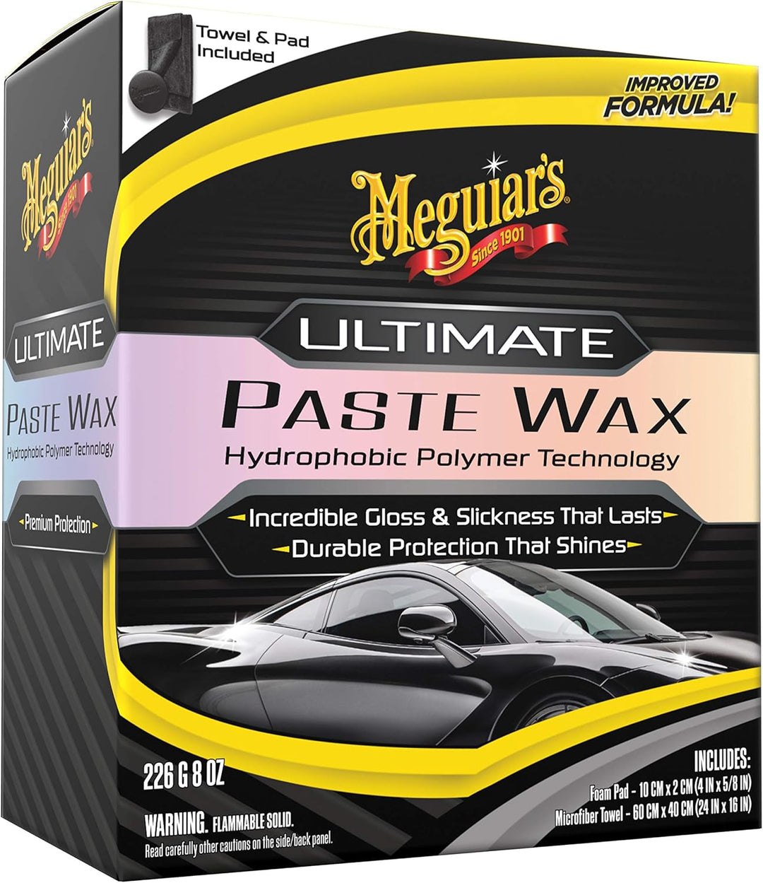 Meguiar's Ultimate Paste Wax - Cire pour voiture de première qualité pour un brillant profond et réfléchissant avec une protection longue durée