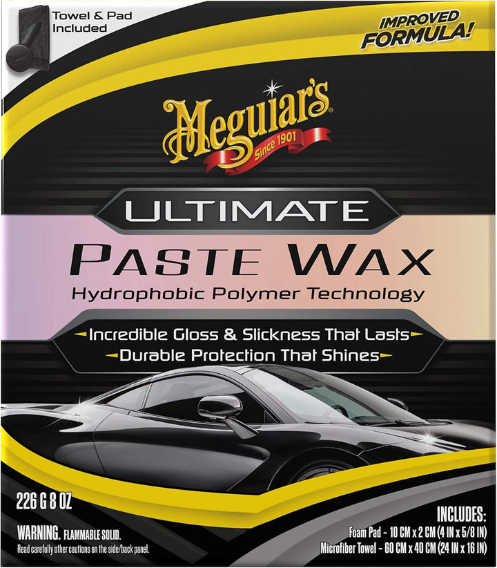 Meguiar's Ultimate Paste Wax - Premium Car Wax for a Deep - Reflective Shine Gloss with Long - Lasting Protection