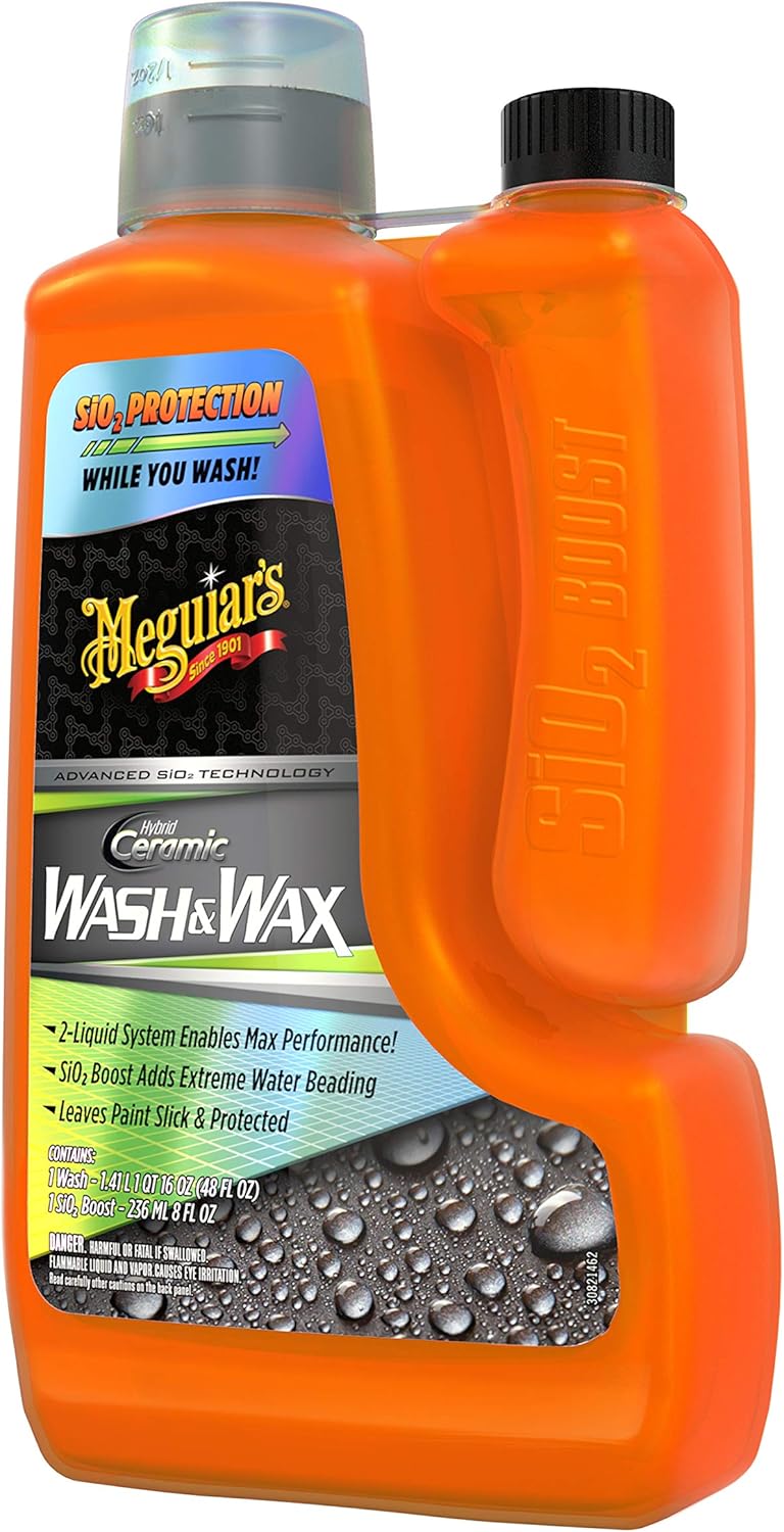 Meguiar's Hybrid Ceramic Wash & Wax - 48 Oz Wash with 8 Oz SiO2 Boost