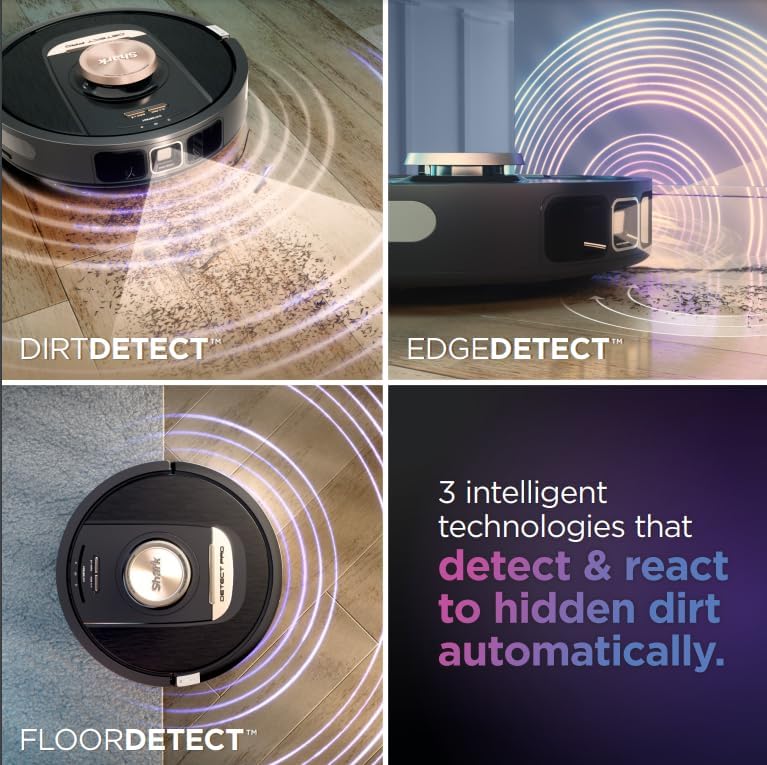 Aspirateur robot remis à neuf Shark RV2810AECA Detect Pro Self Empty - Noir