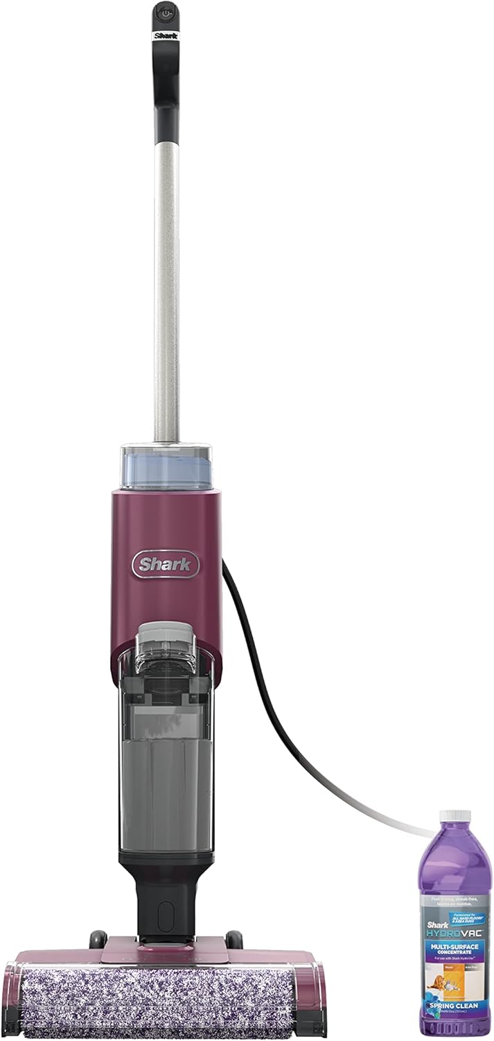 Refurbished Shark WD100C Hydro Vac 3 in 1 Vacuum Mop & Self Cleaning System - Wine Purple