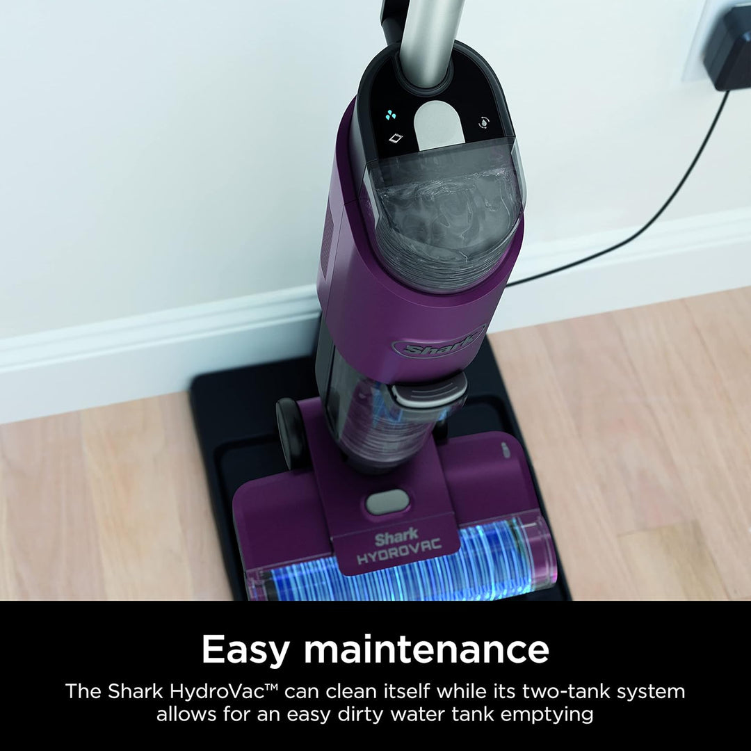 Refurbished Shark WD100C Hydro Vac 3 in 1 Vacuum Mop & Self Cleaning System - Wine Purple