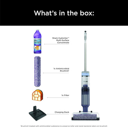 Shark WD200C Hydro Vac Cordless Pro 3 in 1 Vacuum Mop with Self Cleaning System remis à neuf - Dark Lilac