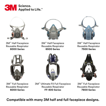3M Respirator Cartridge for Certain Organic Vapors - 1 pair