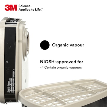 3M Respirator Cartridge for Certain Organic Vapors - 2 per Pack