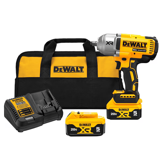 Dewalt 20V Max XR 1/2" clé à chocs à couple élevé - 2 batteries et kit chargeur