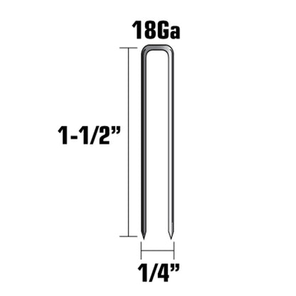 Metabo HPT Finish Staples 1/4" x 1-1/2" 18 Gauge - Electro Galvanized - 5000 Count