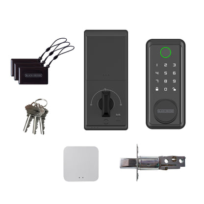 Black & Decker Smart Lock avec Gateway - Noir