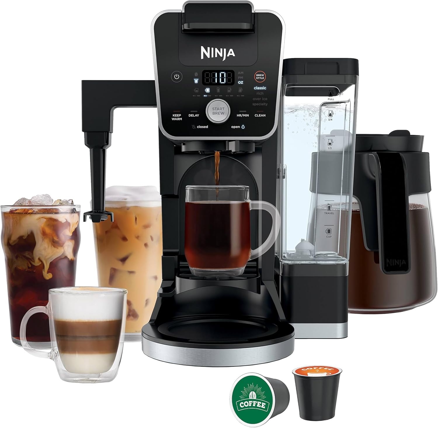 Cafetière Ninja CFP451CCO Dual Brew System remise à neuf - 14 tasses