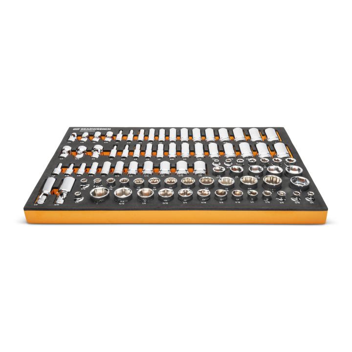 Gearwrench 3/8" SAE Drive Master Socket Set with Foam Storage Tray  - 85 Piece