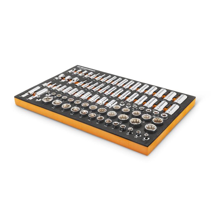 Gearwrench 3/8" SAE Drive Master Socket Set with Foam Storage Tray  - 85 Piece