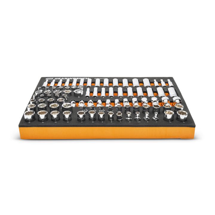 Gearwrench 1/4" Drive Master Metric Socket Set with Foam Storage Tray  - 89 Piece