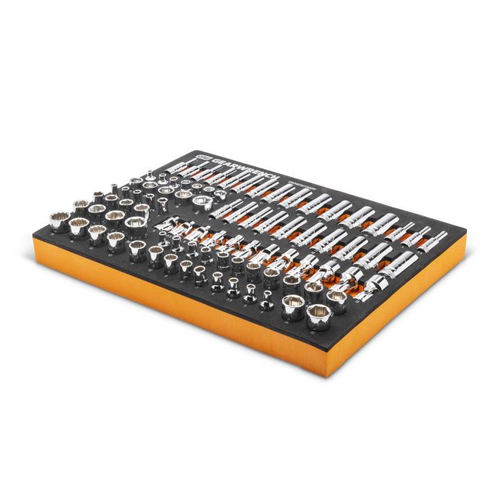 Gearwrench 1/4" Drive Master Metric Socket Set with Foam Storage Tray  - 89 Piece