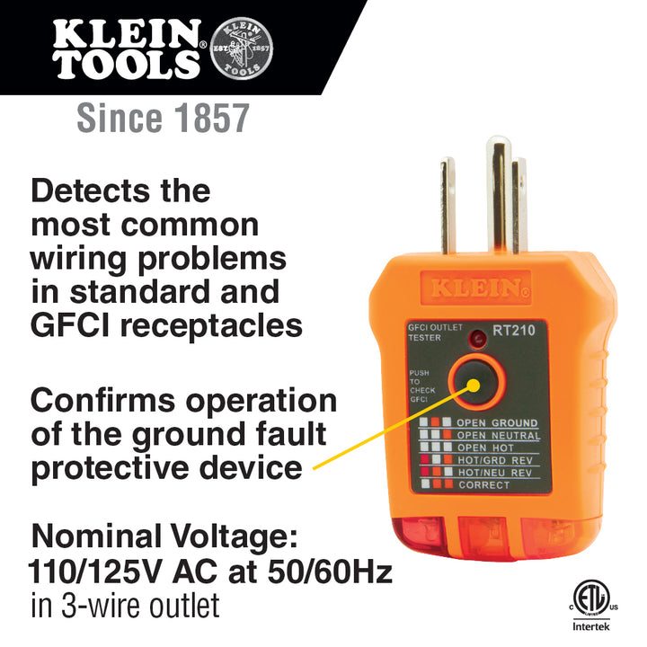 Klein Tools Electrical Voltage Test Kit with Clamp Meter Three Testers  Test Leads Pouch and Batteries