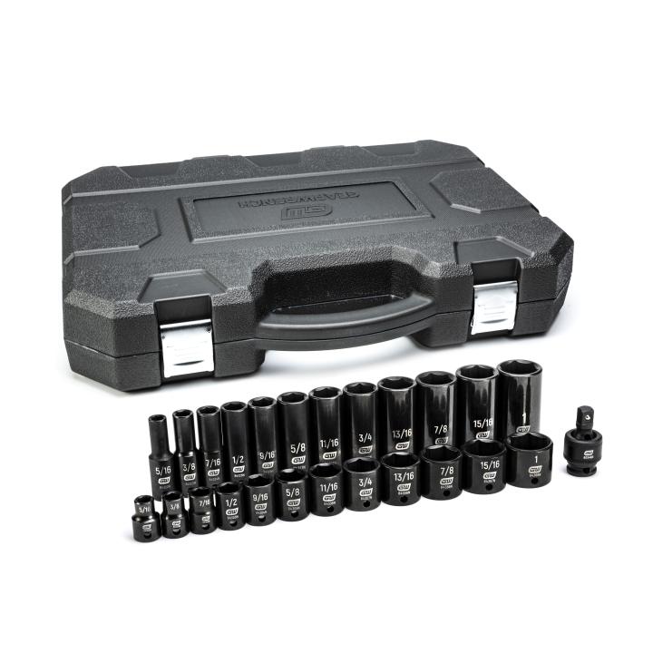 Gearwrench 3/8" 6PT SAE Drive Impact Socket Set - 25 Piece